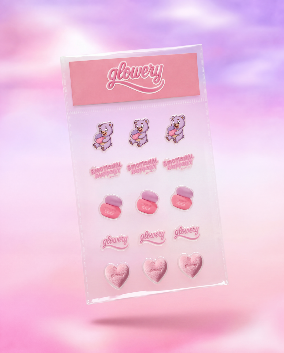 Glowery sticker sheet